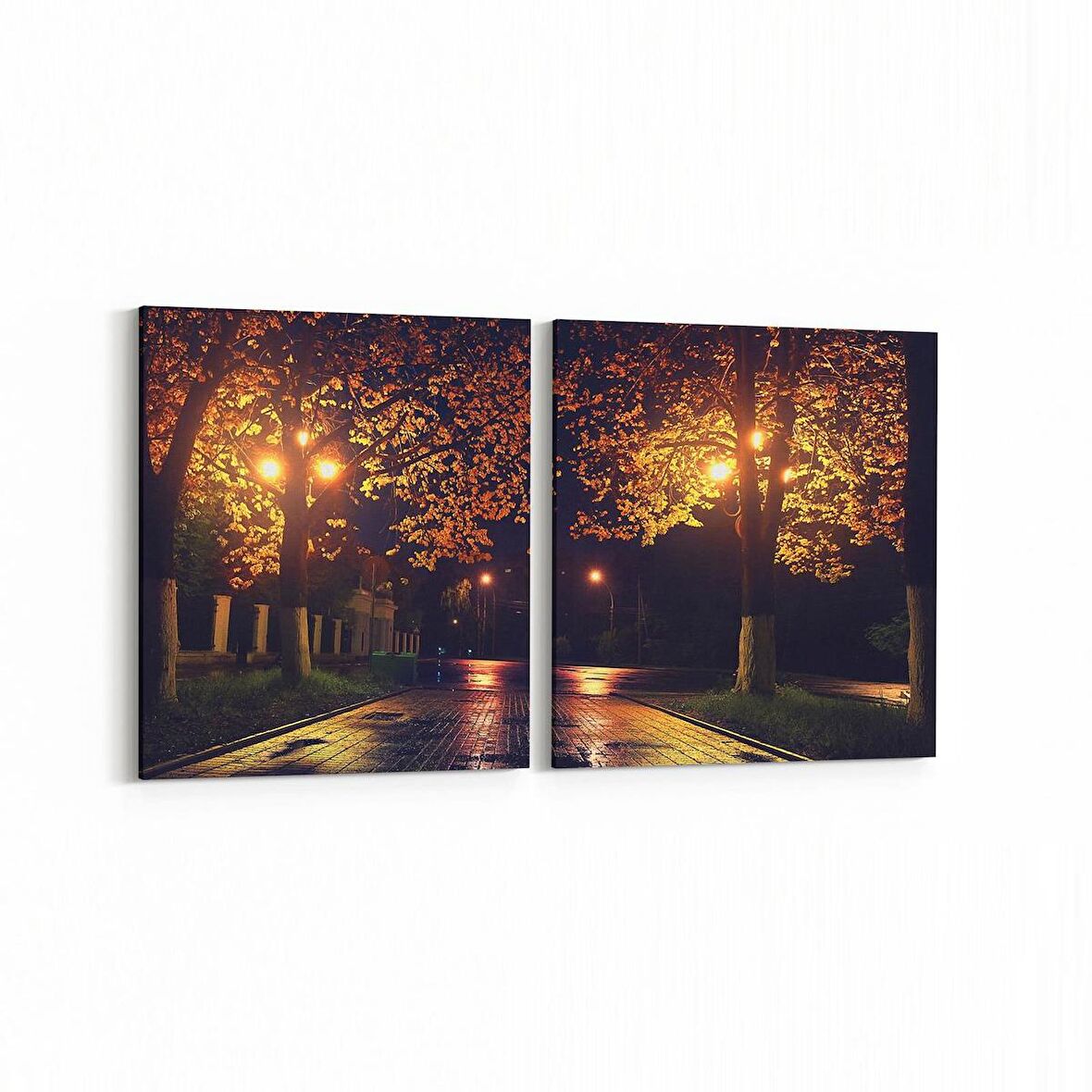 Olla 13843K2Y Doğa / Manzara Görseli Kare 2'li Yatay Kanvas Tablo (Ölçü: 105X50)