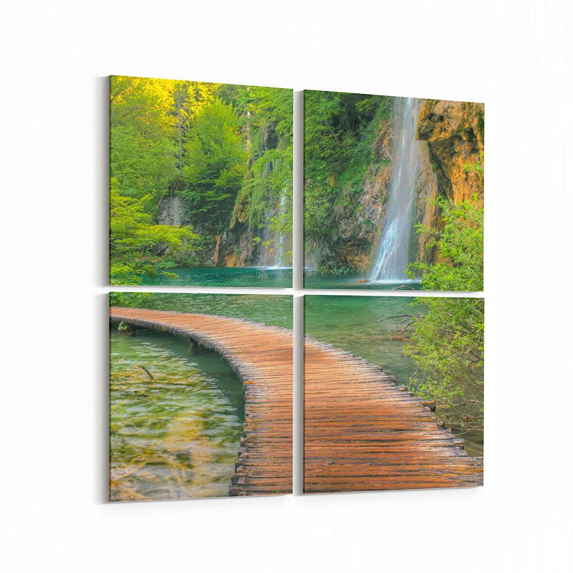 Olla 13711K4 Doğa / Manzara Görseli Kare 4'lü Kanvas Tablo (Ölçü: 125X125)