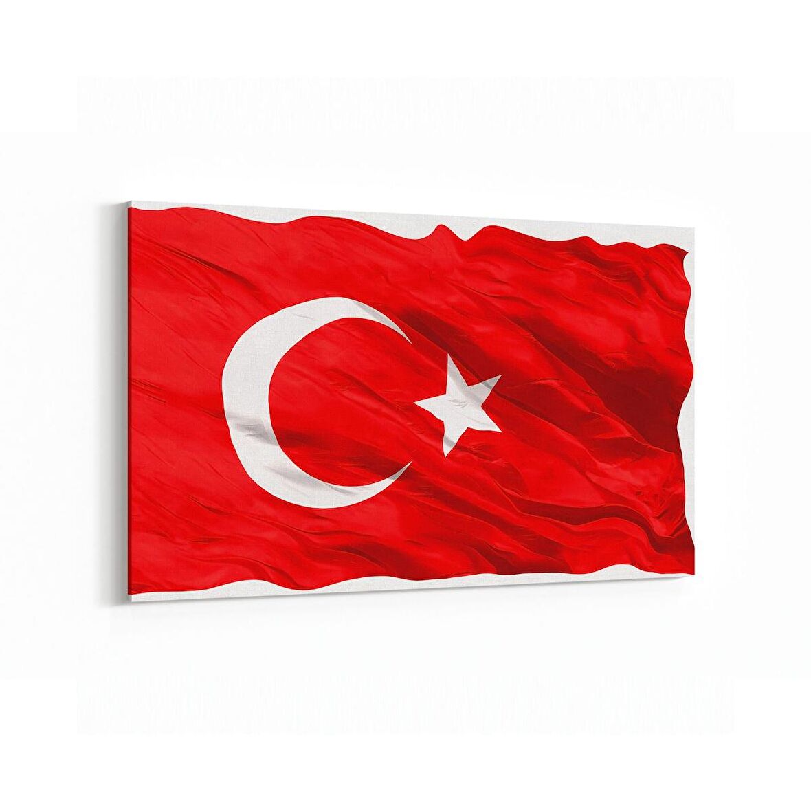 Olla 17527Y Türk Bayrağı Görseli Yatay Kanvas Tablo (Ölçü: 45X30)