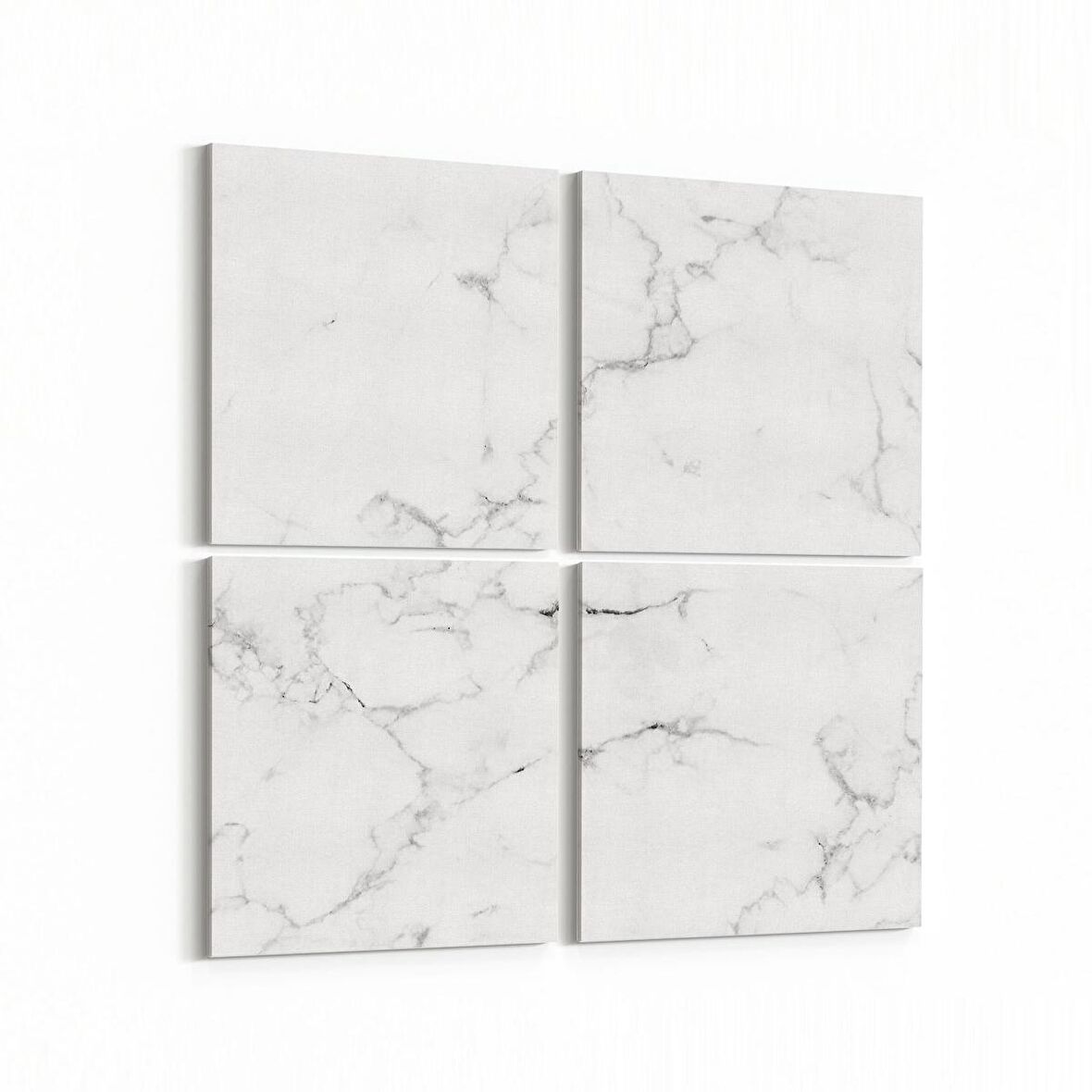 Olla 16701K4 Mermer Desen Görsel Kare 4'lü Kanvas Tablo (Ölçü: 145X145)