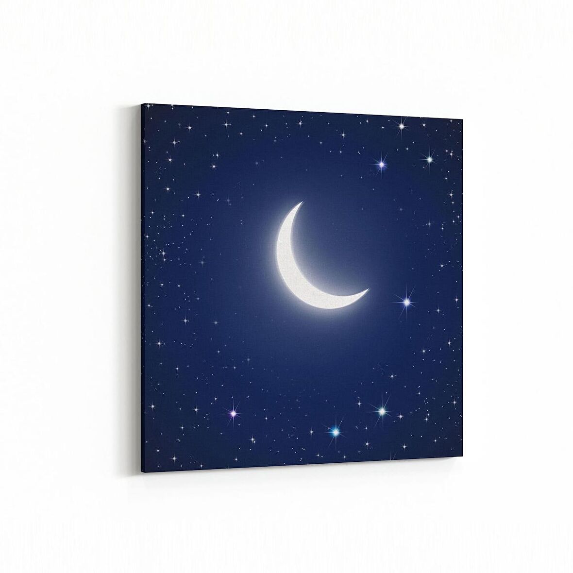 Olla 14829K Gece Gökyüzü Görseli Kare Kanvas Tablo (Ölçü: 100X100)