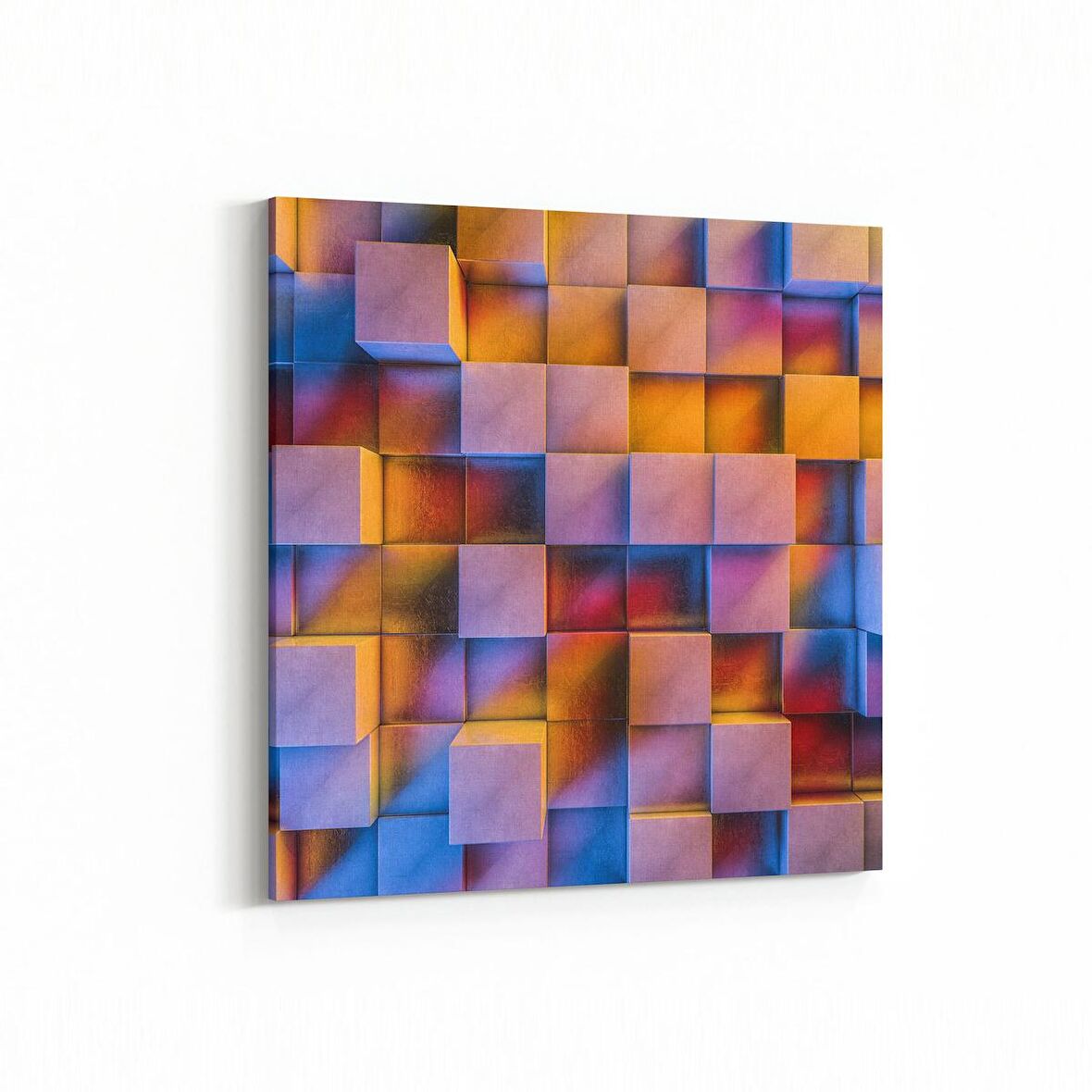 Olla 10044K Abstract 3 Boyut Görsel Kare Kanvas Tablo (Ölçü: 25X25)