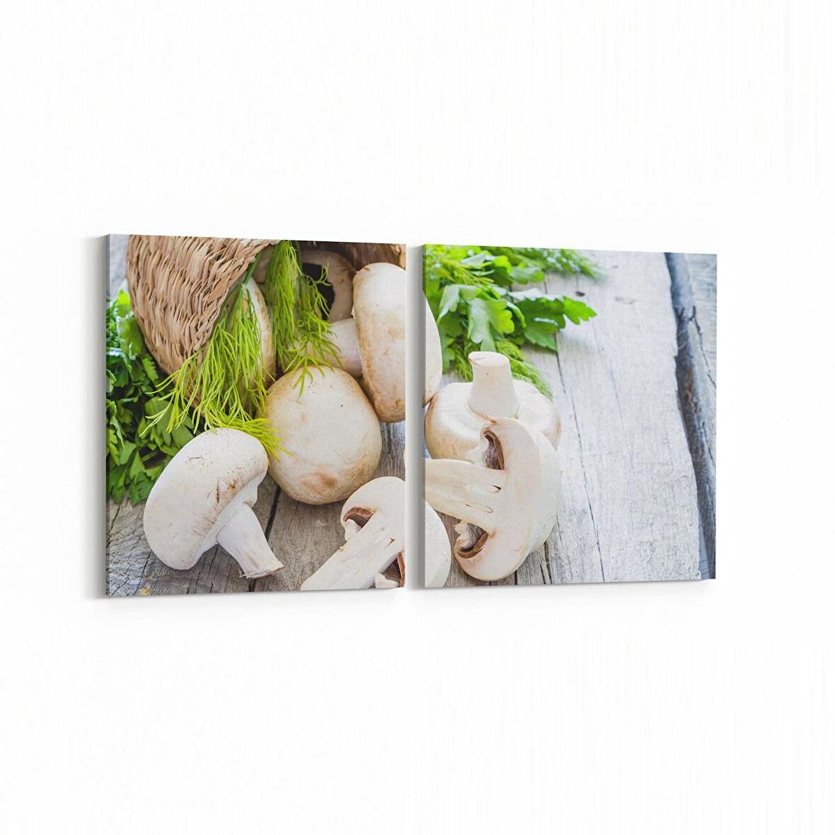 Olla 15148K2Y Gıda Görseli Kare 2'li Yatay Kanvas Tablo (Ölçü: 125X60)