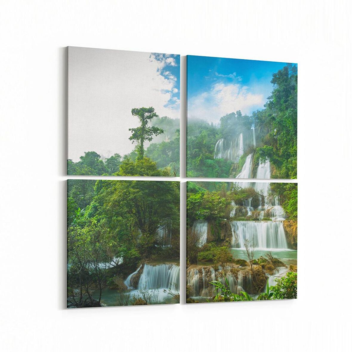 Olla 13773K4 Doğa / Manzara Görseli Kare 4'lü Kanvas Tablo (Ölçü: 145X145)