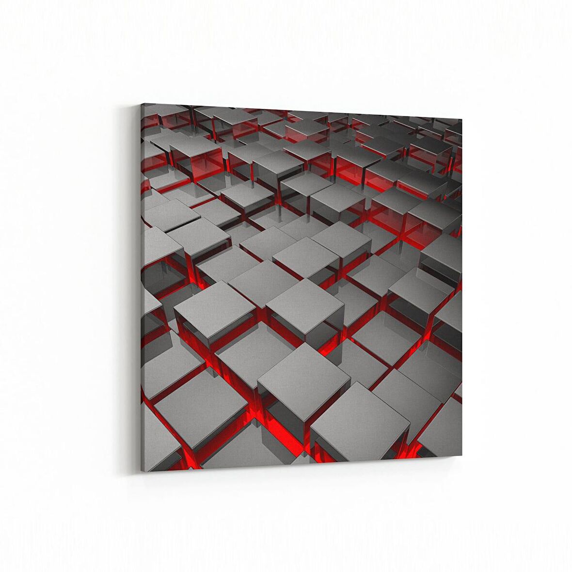 Olla 10053K Abstract 3 Boyut Görsel Kare Kanvas Tablo (Ölçü: 100X100)