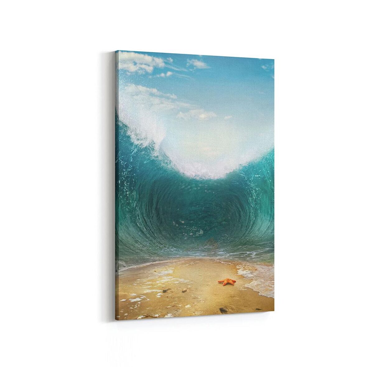 Olla 16419D Kumsal / Sahil Görseli Dikey Kanvas Tablo (Ölçü: 60X90)