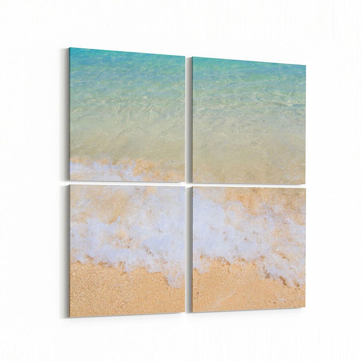 Olla 16434K4 Kumsal / Sahil Görseli Kare 4'lü Kanvas Tablo (Ölçü: 65X65)