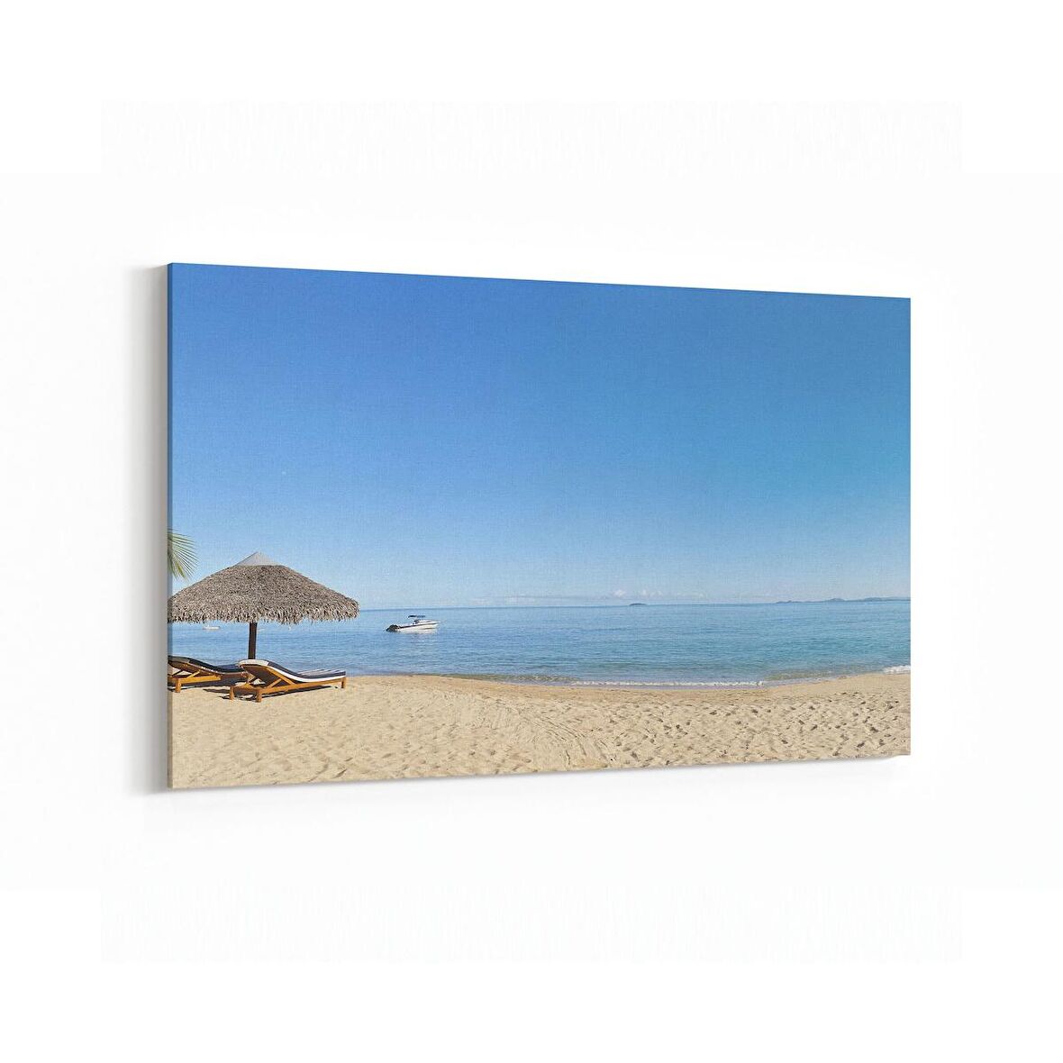 Olla 16499Y Kumsal / Sahil Görseli Yatay Kanvas Tablo (Ölçü: 45X30)
