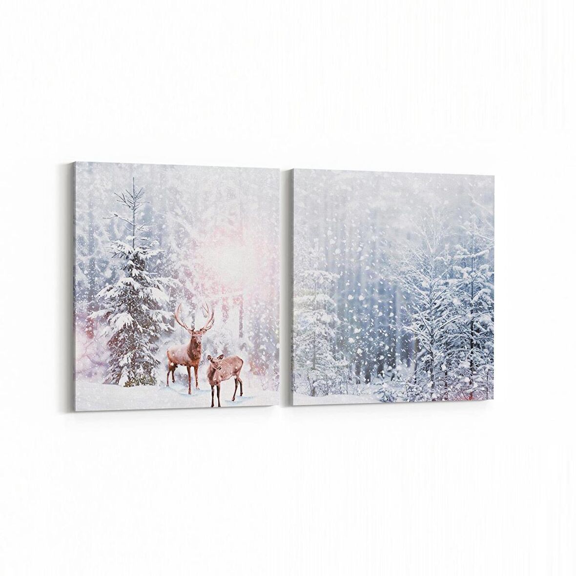 Olla 14145K2Y Doğa / Manzara Görseli Kare 2'li Yatay Kanvas Tablo (Ölçü: 125X60)