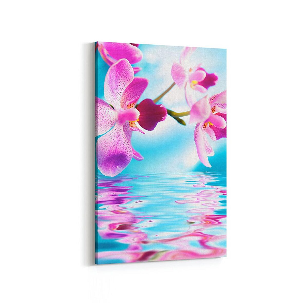 Olla 11740D Orkide Çiçek Görseli Dikey Kanvas Tablo (Ölçü: 80X120)