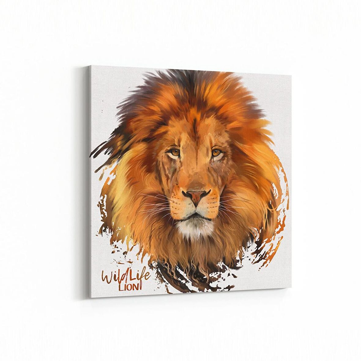 Olla 12629K Hayvanlar Alemi Görseli Kare Kanvas Tablo (Ölçü: 25X25)