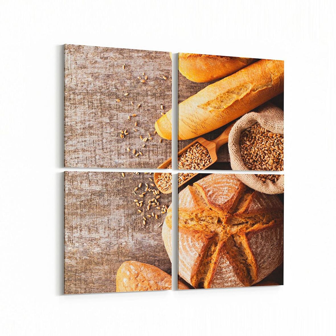 Olla 15143K4 Gıda Görseli Kare 4'lü Kanvas Tablo (Ölçü: 65X65)