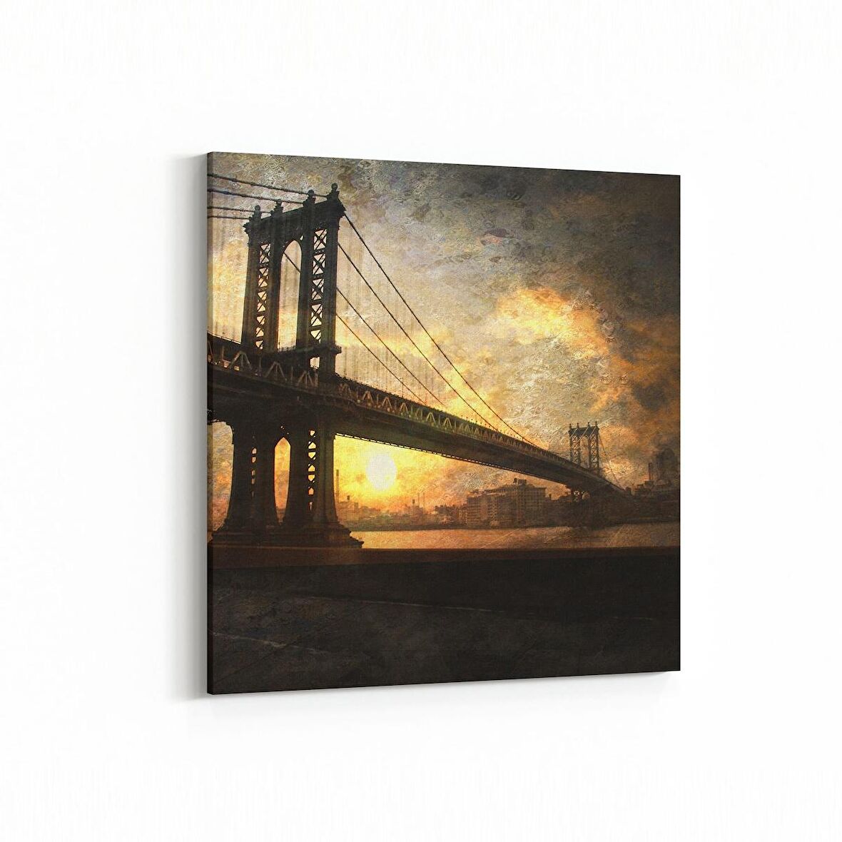 Olla 18744K Yapı Görseli Kare Kanvas Tablo (Ölçü: 25X25)