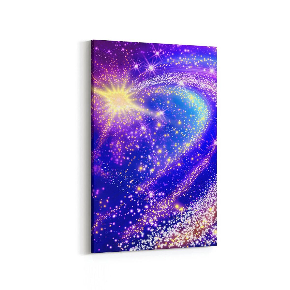 Olla 14731D Gece Gökyüzü Görseli Dikey Kanvas Tablo (Ölçü: 100X150)