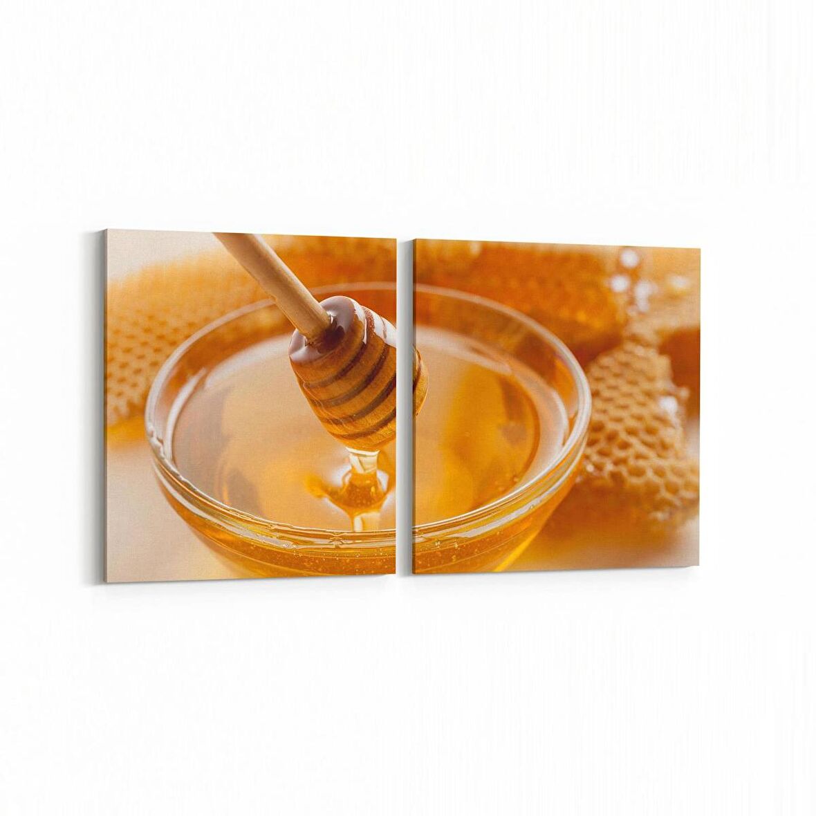 Olla 15136K2Y Gıda Görseli Kare 2'li Yatay Kanvas Tablo (Ölçü: 125X60)