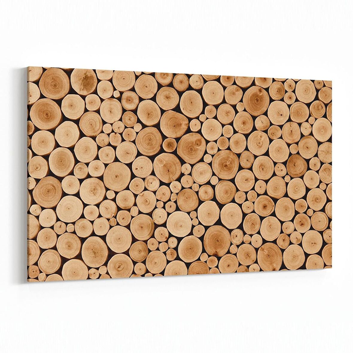 Olla 12002Y Ahşap Desen Görseli Yatay Kanvas Tablo (Ölçü: 150X100)