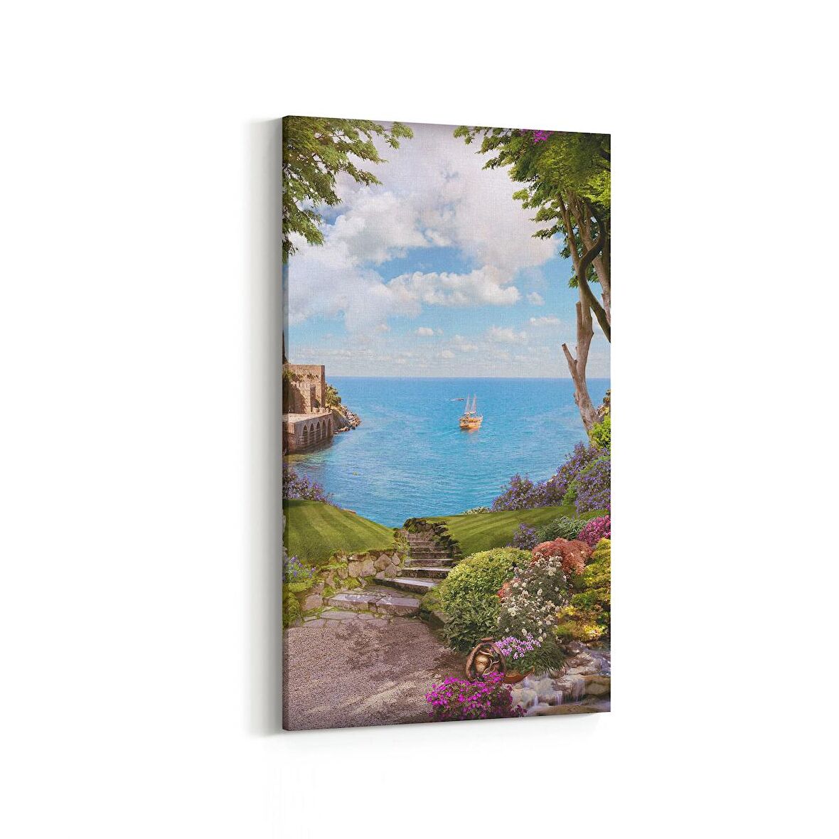 Olla 13480DD Doğa / Manzara Görseli Dikey Dar Kanvas Tablo (Ölçü: 60X120)