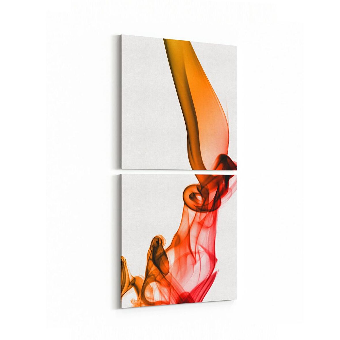 Olla 10172K2D Abstract Görsel Kare 2'li Dikey Kanvas Tablo (Ölçü: 30X65)