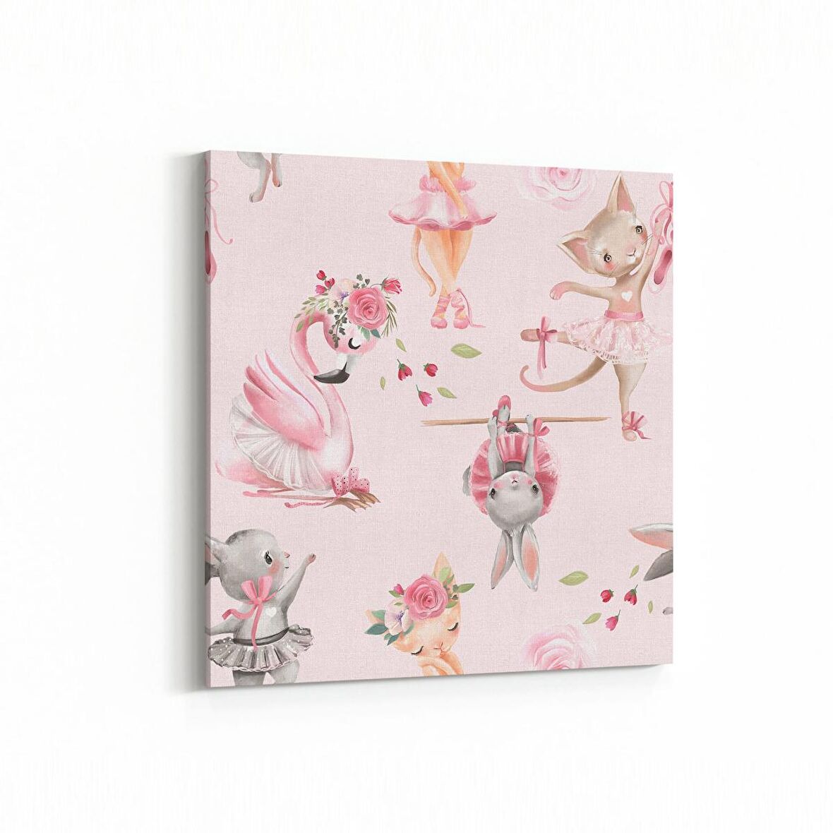 Olla 12733K Çocuk Odası Görseli Kare Kanvas Tablo (Ölçü: 60X60)