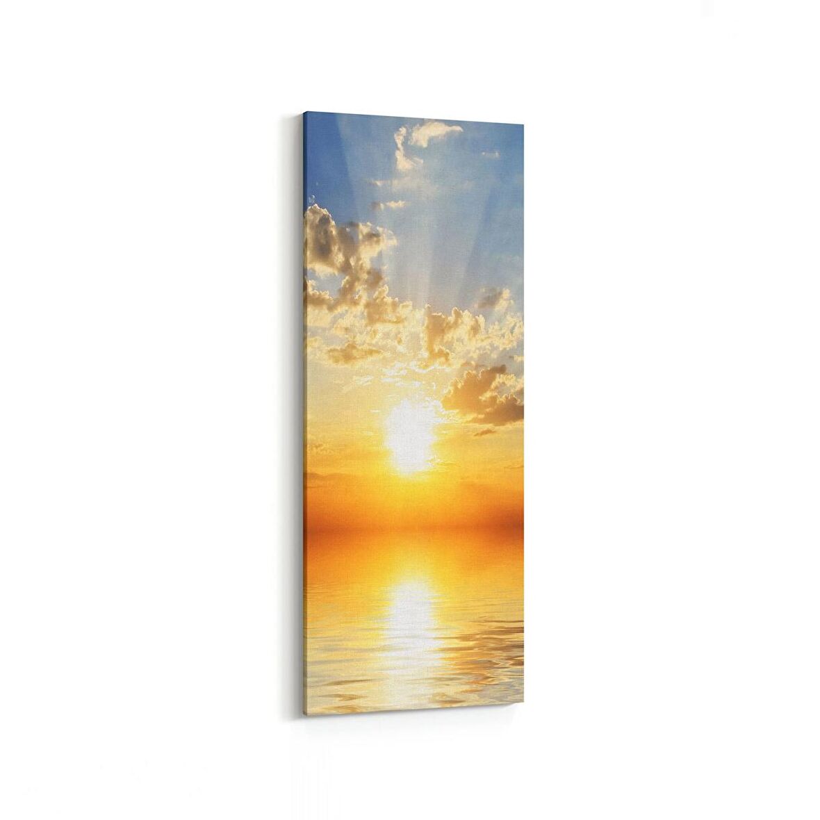 Olla 16025DI Günbatımı Görseli Dikey İnce Kanvas Tablo (Ölçü: 40X120)