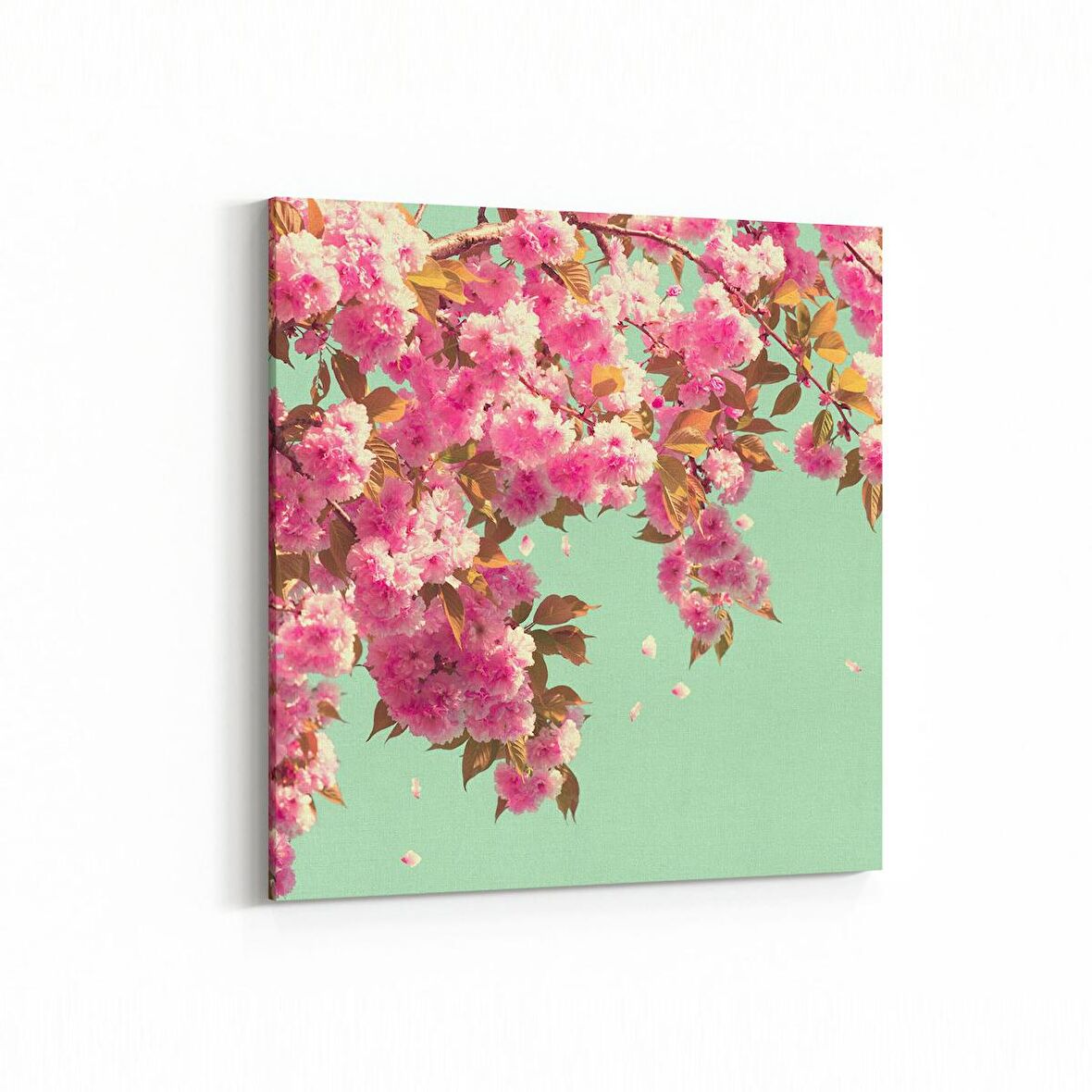 Olla 10754K Ağaç Görseli Kare Kanvas Tablo (Ölçü: 100X100)