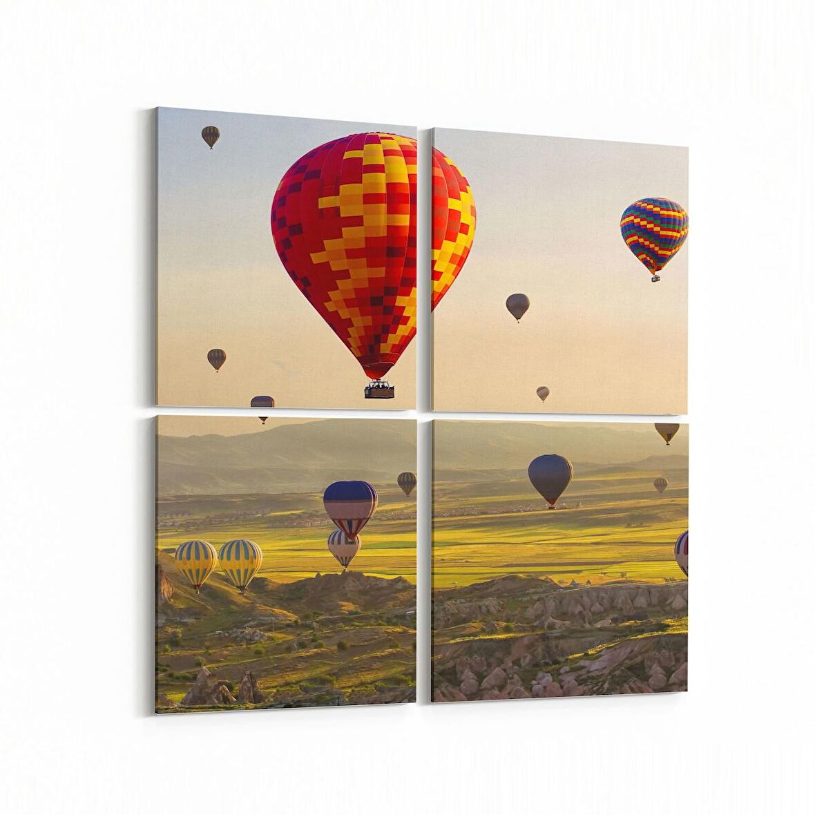 Olla 13223K4 Doğa / Manzara Görseli Kare 4'lü Kanvas Tablo (Ölçü: 65X65)