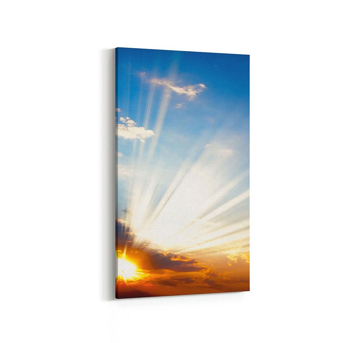 Olla 16121DD Günbatımı Görseli Dikey Dar Kanvas Tablo (Ölçü: 30X60)