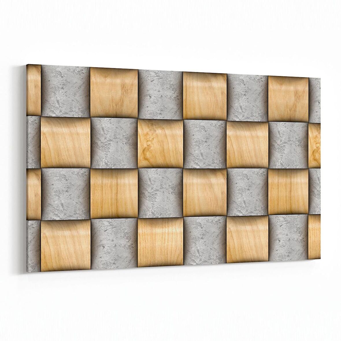 Olla 14957Y Geometrik Desen Görseli Yatay Kanvas Tablo (Ölçü: 120X80)