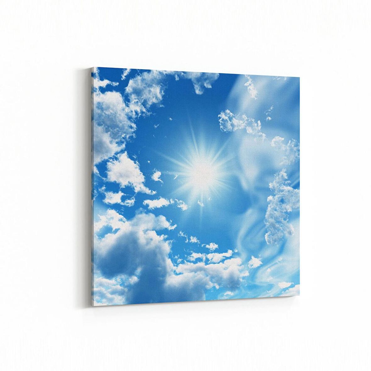 Olla 15524K Gökyüzü Bulut Görseli  Kare Kanvas Tablo (Ölçü: 25X25)