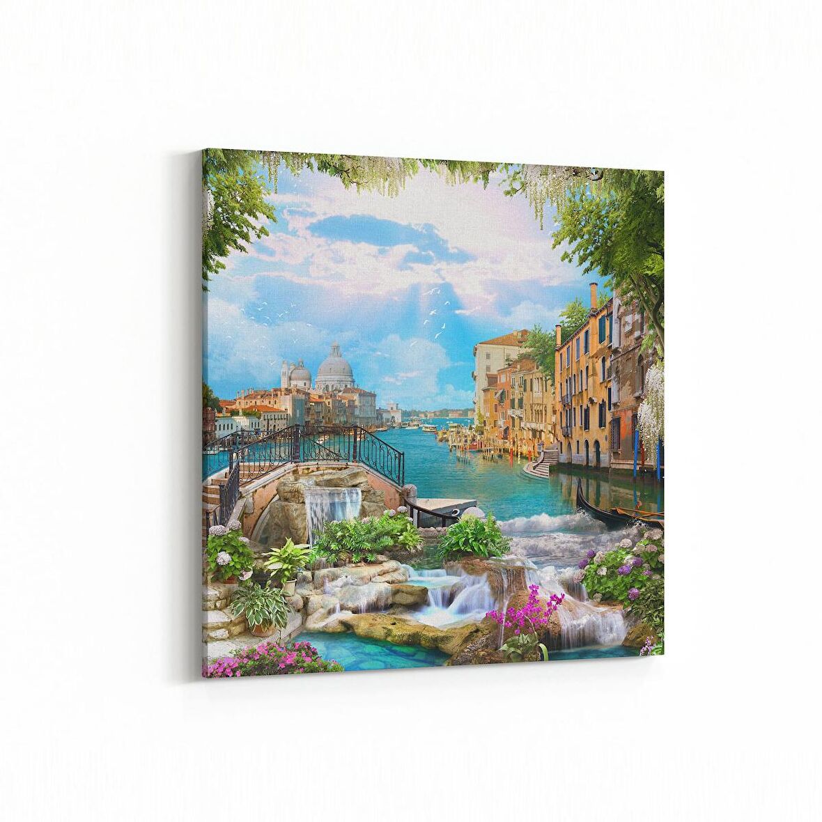 Olla 13629K Doğa / Manzara Görseli Kare Kanvas Tablo (Ölçü: 100X100)