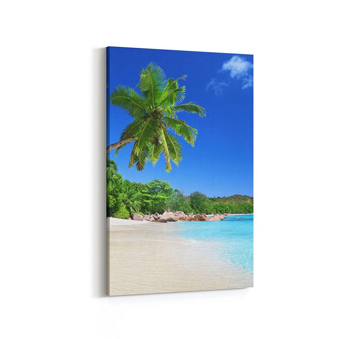 Olla 16383D Kumsal / Sahil Görseli Dikey Kanvas Tablo (Ölçü: 100X150)