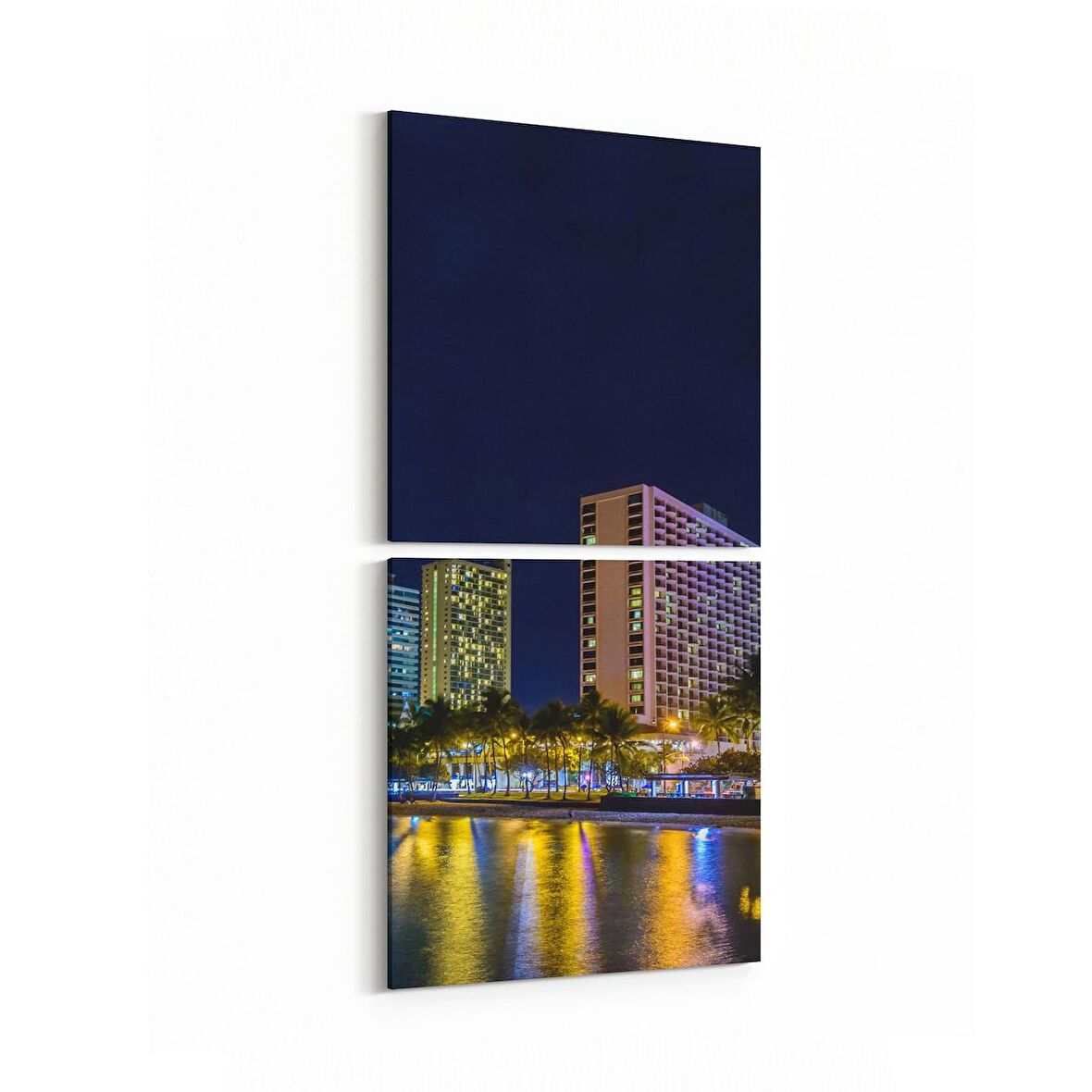 Olla 18458KD Yapı Görseli Kare 2'li Dikey Kanvas Tablo (Ölçü: 30X65)