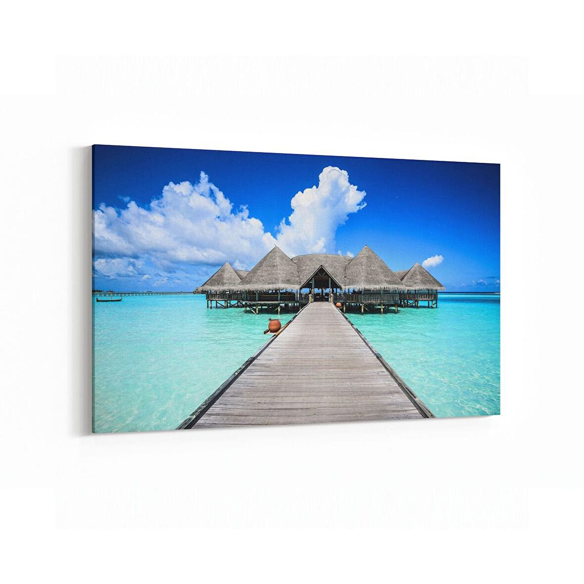 Olla 16468Y Kumsal / Sahil Görseli Yatay Kanvas Tablo (Ölçü: 90X60)