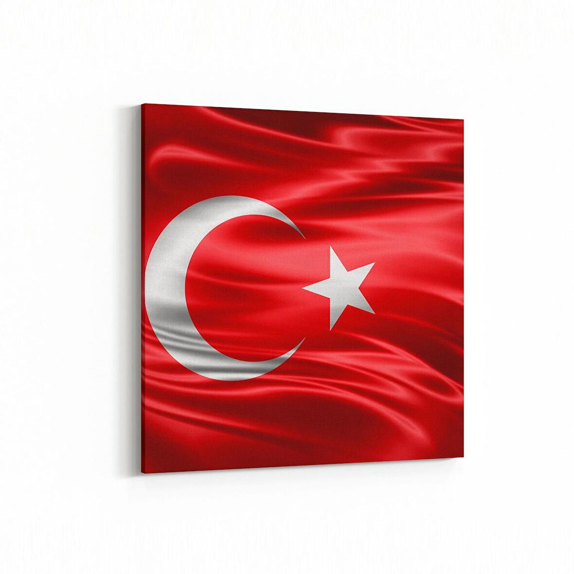Olla 17553K Türk Bayrağı Görseli Kare Kanvas Tablo (Ölçü: 25X25)