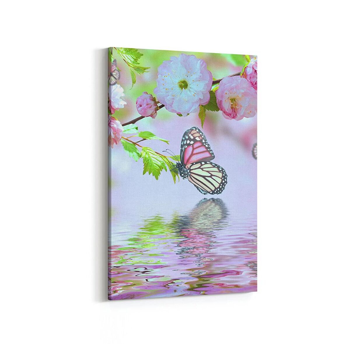 Olla 11683D Orkide Çiçek Görseli Dikey Kanvas Tablo (Ölçü: 100X150)