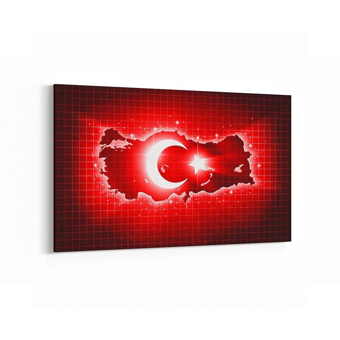 Olla 17540Y Türk Bayrağı Görseli Yatay Kanvas Tablo (Ölçü: 30X20)