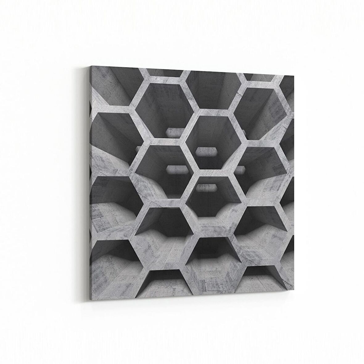 Olla 12435K Beton Görseli Kare Kanvas Tablo (Ölçü: 60X60)