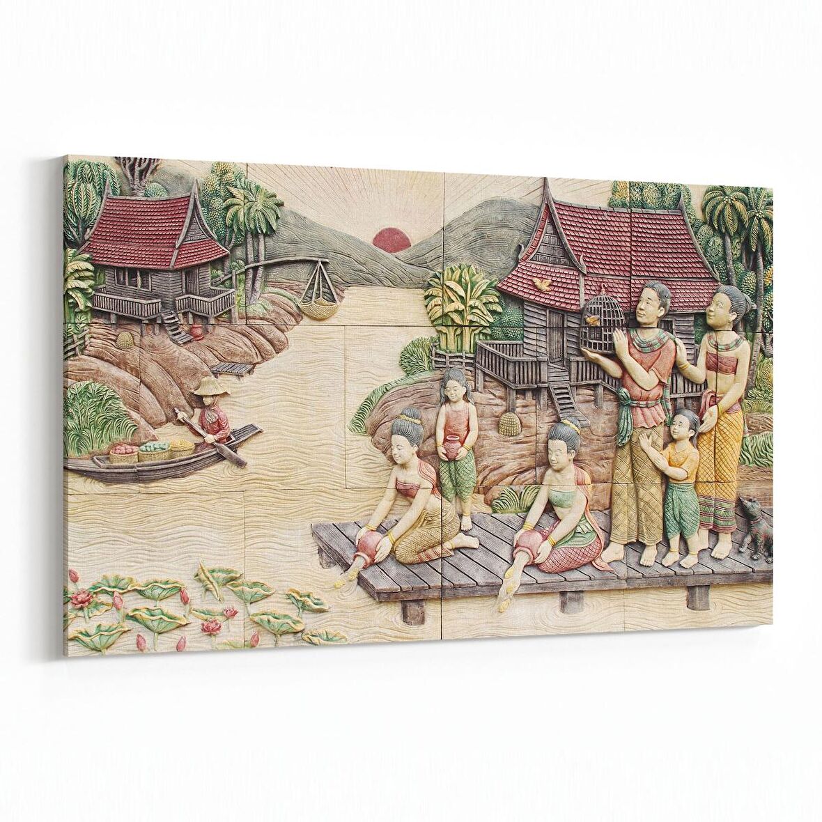 Olla 16246Y Heykel / Sanat Görseli Yatay Kanvas Tablo (Ölçü: 120X80)