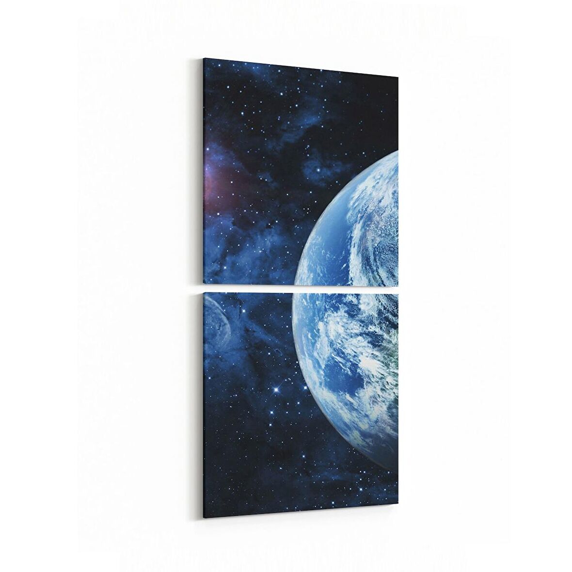 Olla 17702K2D Uzay Görseli Kare 2'li Dikey Kanvas Tablo (Ölçü: 30X65)
