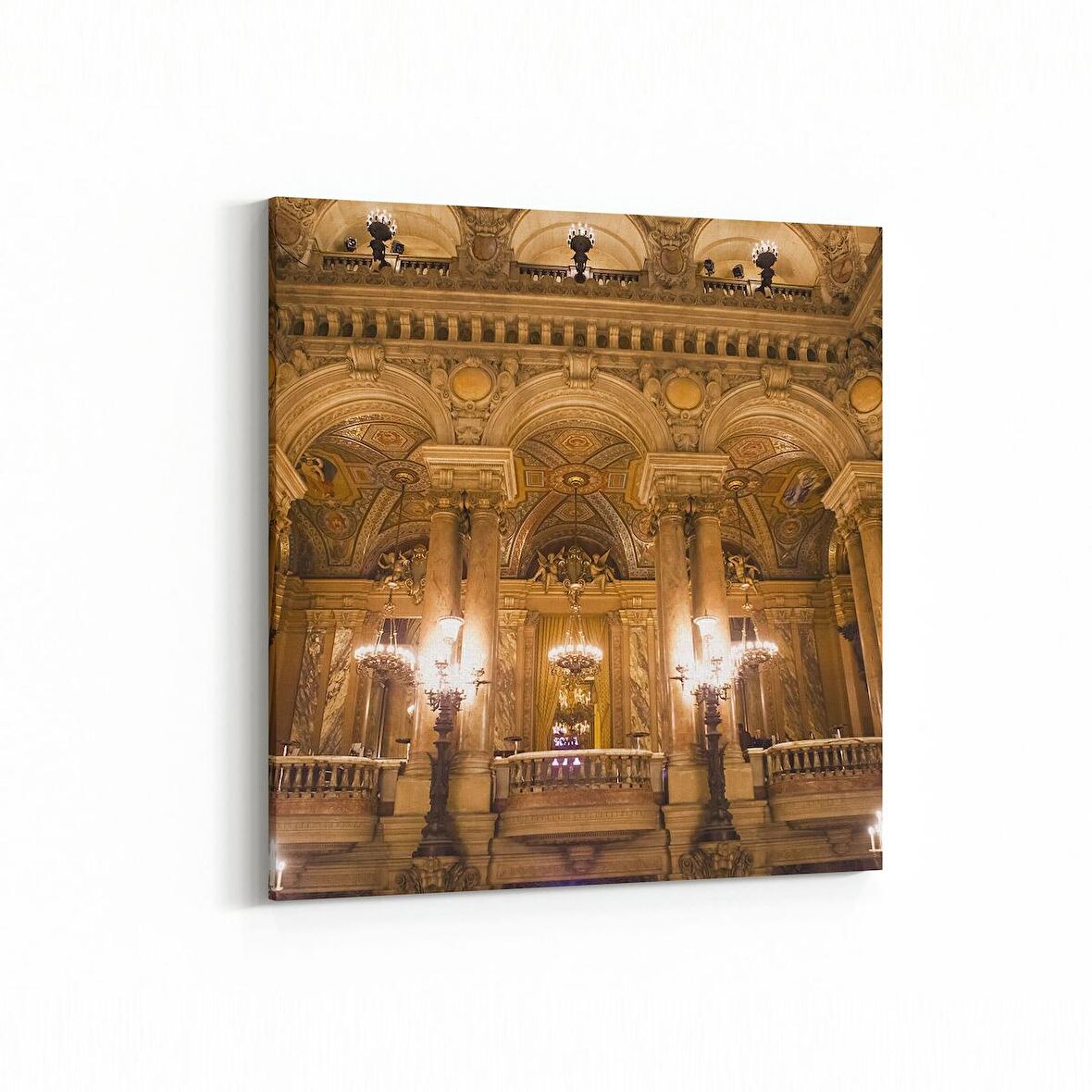 Olla 18342K Yapı Görseli Kare Kanvas Tablo (Ölçü: 25X25)