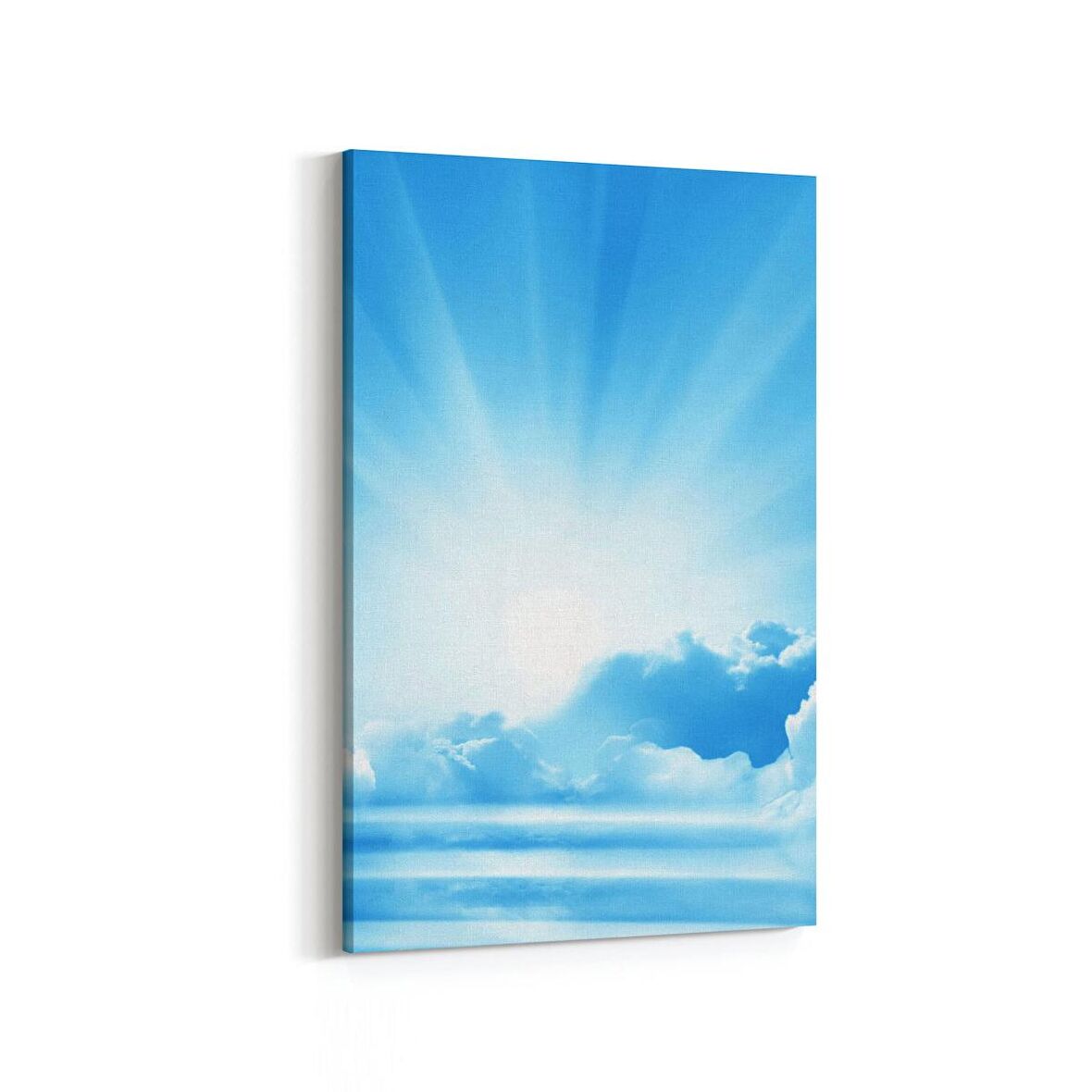 Olla 15711D Gökyüzü Bulut Görseli  Dikey Kanvas Tablo (Ölçü: 60X90)