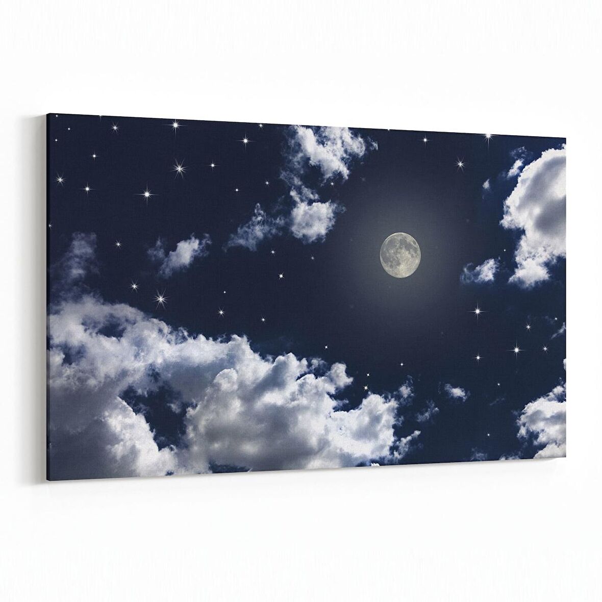 Olla 14637Y Gece Gökyüzü Görseli Yatay Kanvas Tablo (Ölçü: 150X100)
