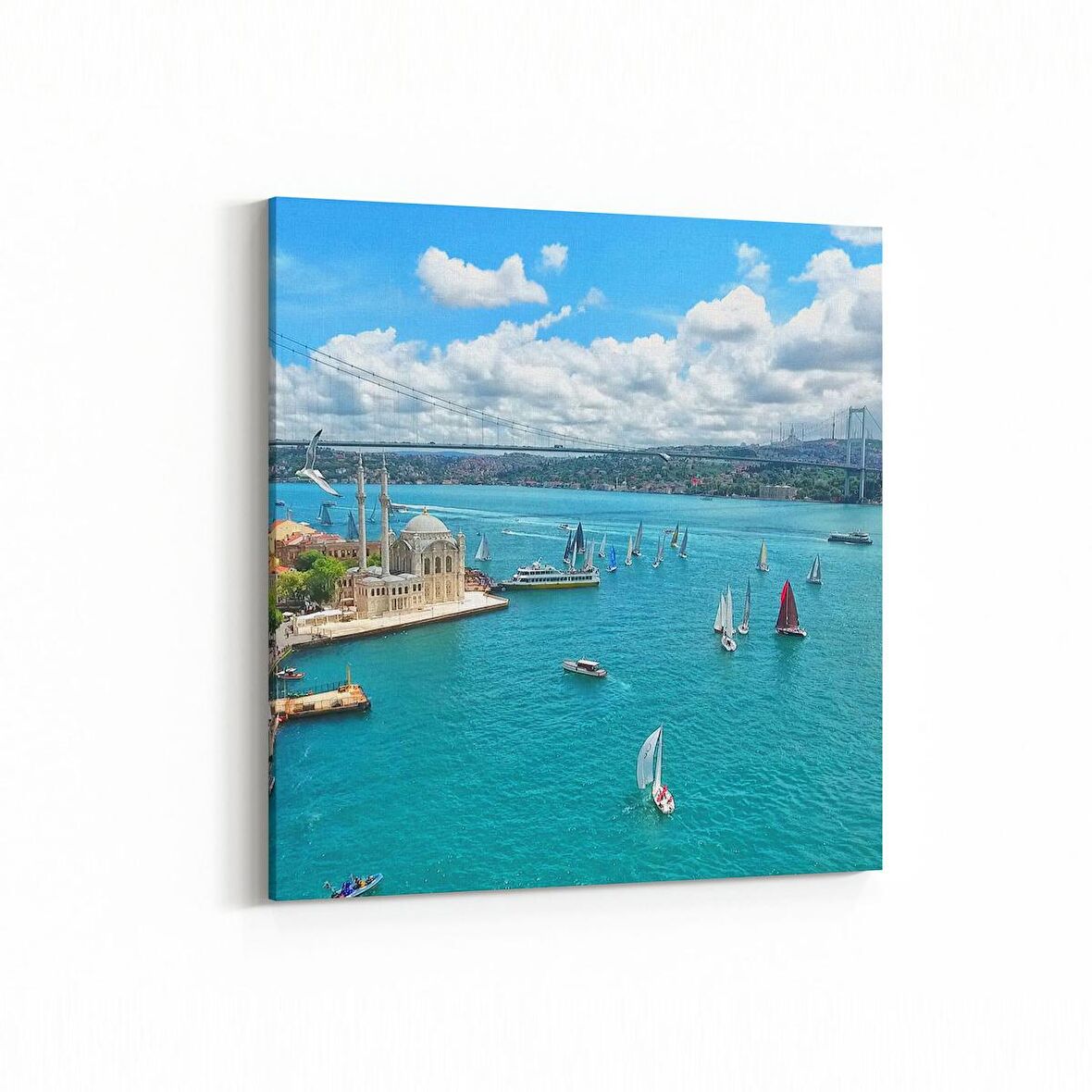 Olla 18847K Yapı Görseli Kare Kanvas Tablo (Ölçü: 25X25)