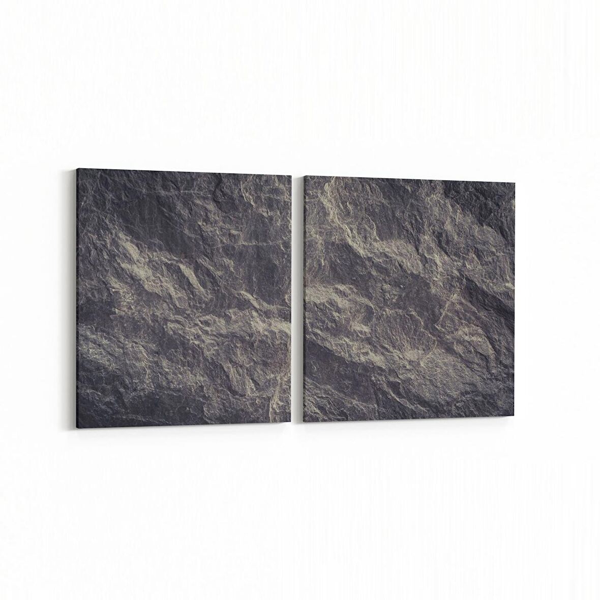 Olla 12428K2Y Beton Görseli Kare 2'li Yatay Kanvas Tablo (Ölçü: 105X50)