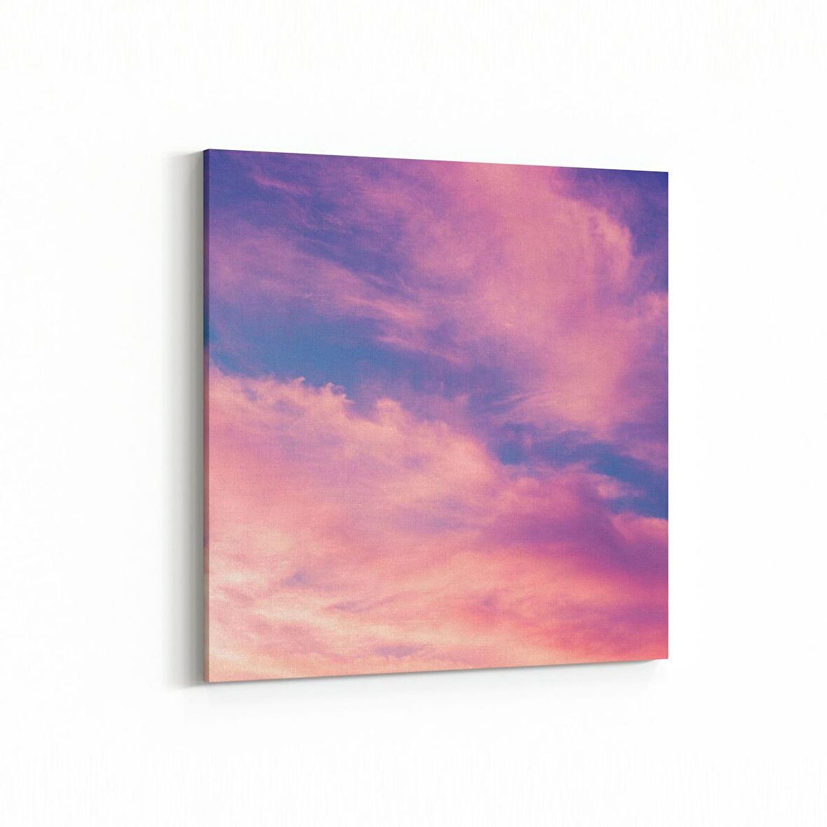 Olla 15754K Gökyüzü Bulut Görseli  Kare Kanvas Tablo (Ölçü: 25X25)