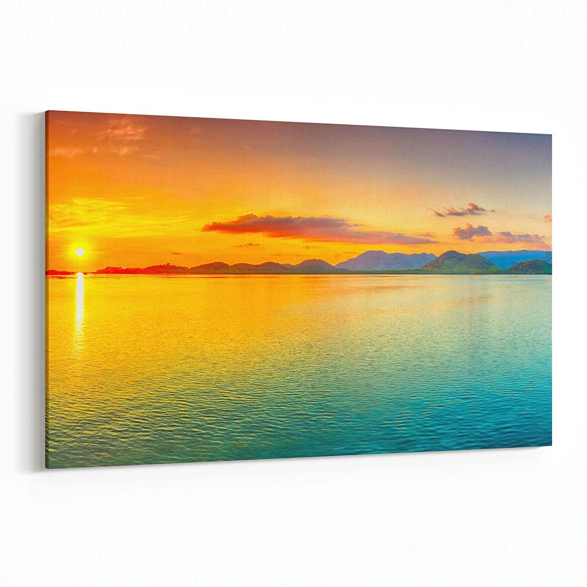 Olla 15937Y Günbatımı Görseli Yatay Kanvas Tablo (Ölçü: 70X50)