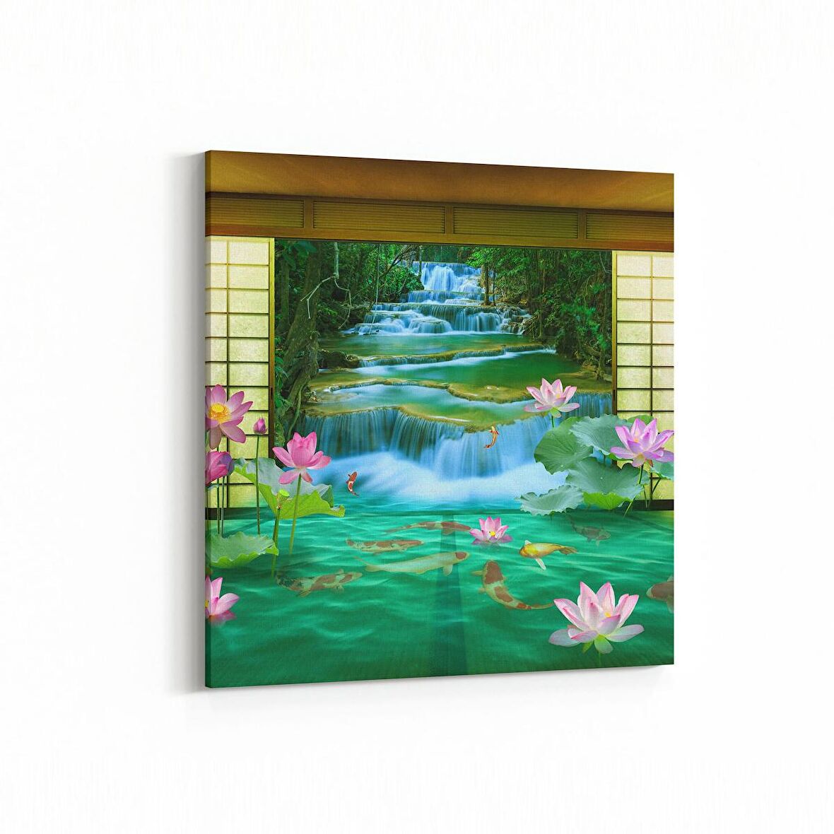 Olla 13432K Doğa / Manzara Görseli Kare Kanvas Tablo (Ölçü: 25X25)