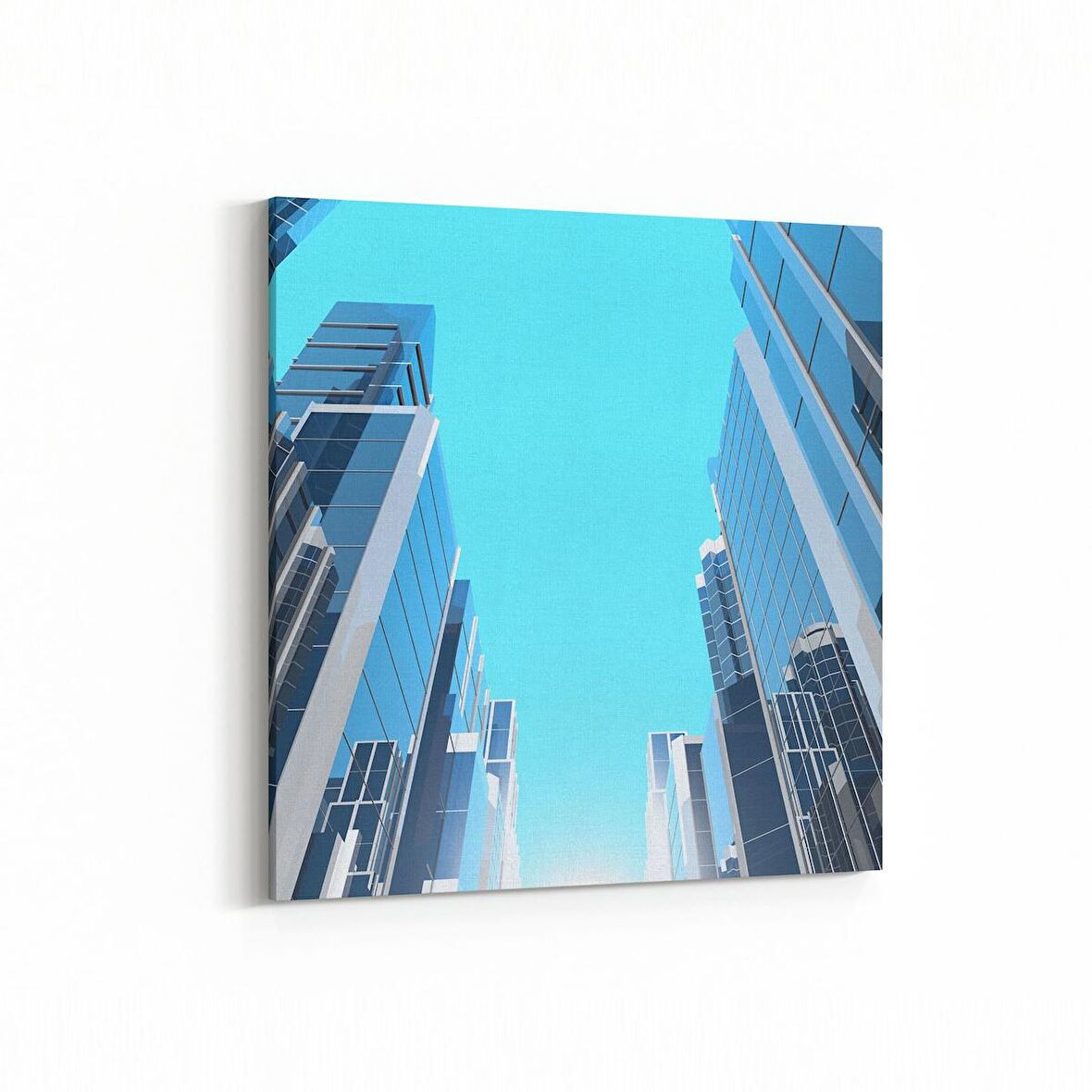 Olla 18854K Yapı Görseli Kare Kanvas Tablo (Ölçü: 25X25)