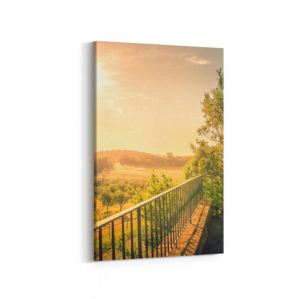 Olla 16027D Günbatımı Görseli Dikey Kanvas Tablo (Ölçü: 60X90)