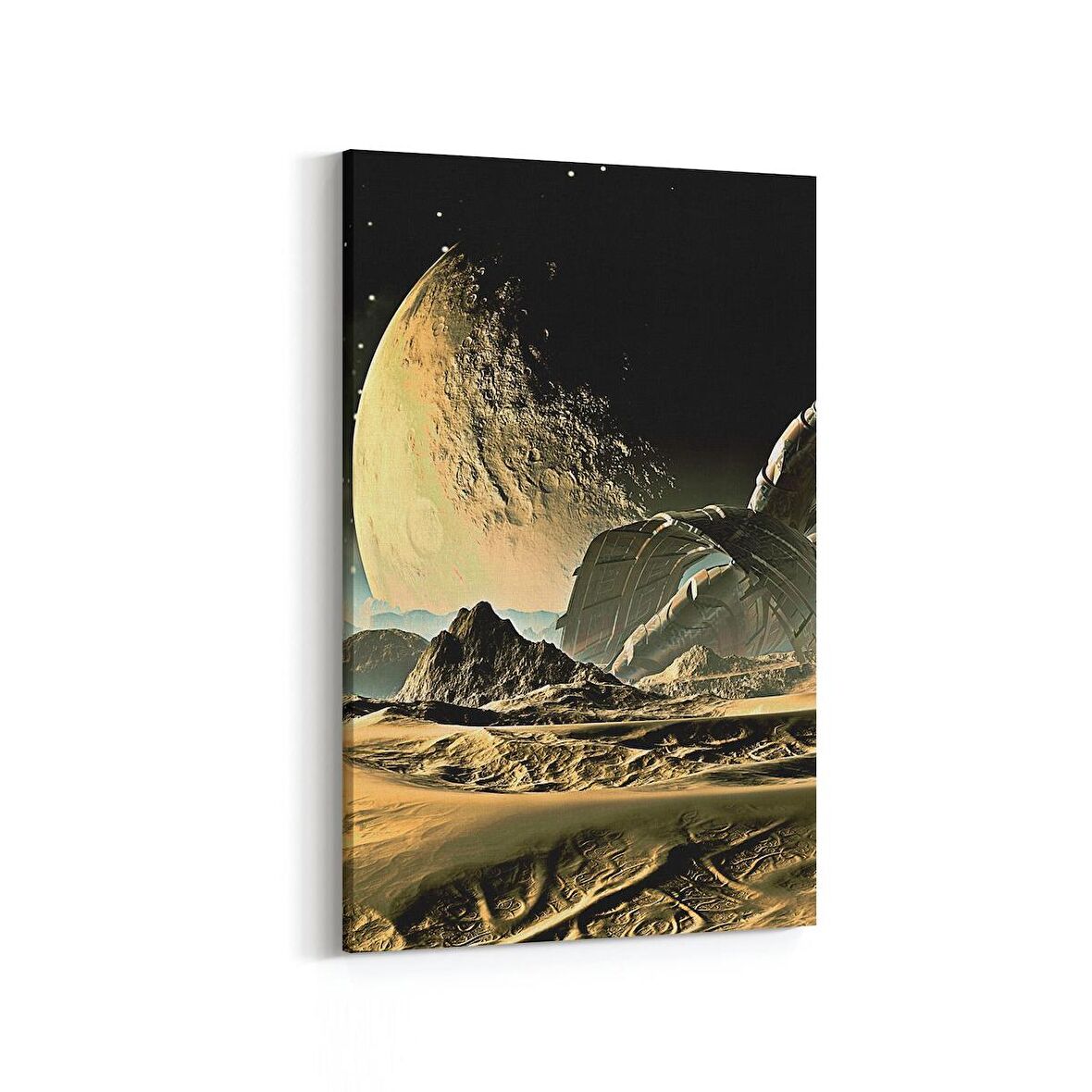 Olla 17603D Uzay Görseli Dikey Kanvas Tablo (Ölçü: 60X90)